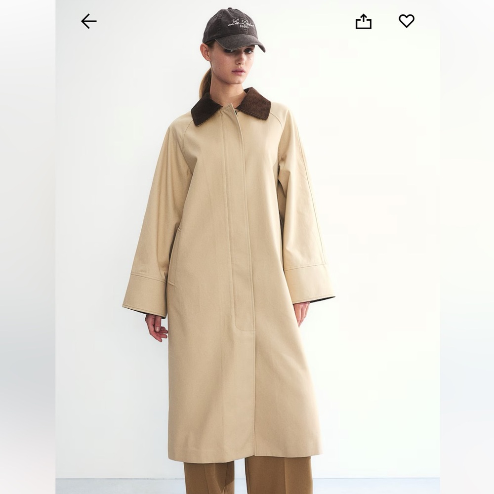 H&M Cotton Twill Barn Coat medium